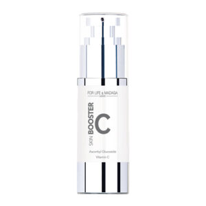 SKIN BOOSTER VITAMIN C – فيتامين C للبشرة مصل خفيف مكون من فيتامين C ومضادات أكسدة لتفتيح البشرة وتقليل الخطوط الدقيقة للبشرة.